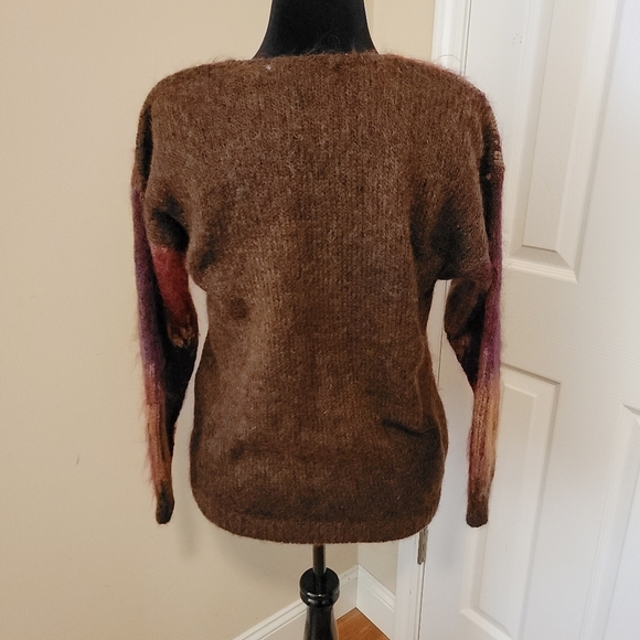 Jeanne Pierre Mohair Pullover Multicolor Design Oversized Vintage Sweater Size M - Picture 4 of 7